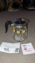 Retro Vintage Cory DBFL Glass Coffee Pot 8 cups Black plastic lid  Item ... - $39.59