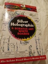 Melissa &amp; Doug Scratch Art Silver Holographic - $4.00