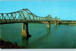 Natchez Vidalia Bridge Across the Mississippi River POstcard - £4.62 GBP