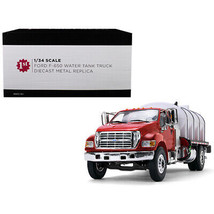 Ford F-650 with Roto Molded Water Tank Truck Red and White 1/34 Diecast Model... - £85.61 GBP