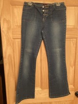 Womens Aeropostale Jeans 9/10 L Dark Wash Denim Slightly Distressed Pre-Owned - £8.51 GBP