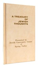 Samuel M. Silver A Treasury Of Jewish Thoughts 1st Edition 1st Printing - £42.45 GBP