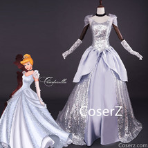 Custom Made Cinderella Silver Dress, Cinderella Dress - $139.00