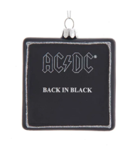 Kurt Adler Officially Licensed AC/DC© Black In Black Glass Album Xmas Ornament - £13.53 GBP