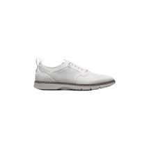 25518-100 Stacy Adams Synchro Plain Toe Elastic Lace Up Sneaker Shoes White image 2
