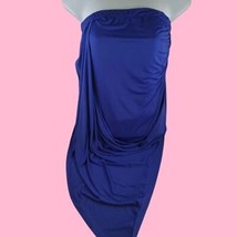 Bongo Dress Gown Strapless Top Blue Silky Braylen Party Polyester Blend ... - $143.66 MXN