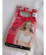 Just My Size 1107 Delantero Cierre sin Aros Sujetador 44B Blanco Nuevo - £16.30 GBP