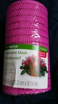 hot pink metalic Decorative Mesh  6in x 10yd FloraCraft pink for wreaths... - $5.94