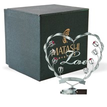 Chrome Plated Silver Happy Anniversary Table Top Ornament by Matashi Cry... - £36.95 GBP