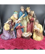 Christmas Decor Nativity Scene Hand Painted Resin by Members Mark 16&quot; W ... - $157.69