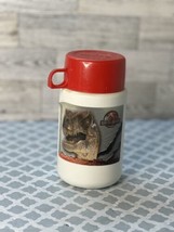 Vintage Jurassic Park Thermos Plastic Screw Cap And Red Cup 90s Raptor - £7.92 GBP