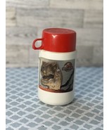 Vintage Jurassic Park Thermos Plastic Screw Cap And Red Cup 90s Raptor - £7.75 GBP