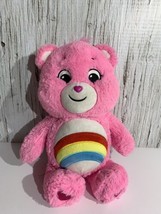 Care Bears Rainbow Pride Pink Soft Plush 12&quot; 2021 Basic Fun - $14.54