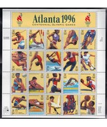1996 Atlanta Summer Olympics Games Sheet of Twenty 32 Cent Stamps Scott ... - $11.95