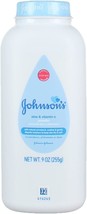 JOHNSON&#39;S Baby Powder, Pure Cornstarch with Soothing Aloe&amp; Vitamin E 9 oz (Pack  - £24.71 GBP