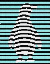 Pepita Needlepoint Canvas: Penguin Striped, 7&quot; x 9&quot; - $50.00+