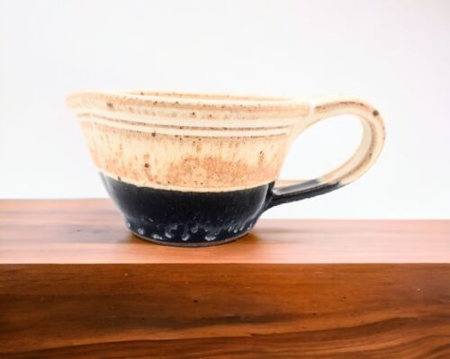 Primary image for Hand Thrown Studio Stoneware Pottery Creamer Signed MS Pour Cup Rustic Vintage 