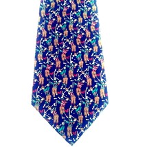 Golfing Tie Golf Knickers 60&quot; Navy Tan Green Red Silk Jos. A. Bank Colle... - £6.67 GBP