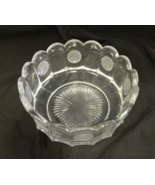 Vintage Fostoria Crystal Liberty Bell Coin Glass Scallop Edge Round Serv... - €4,30 EUR