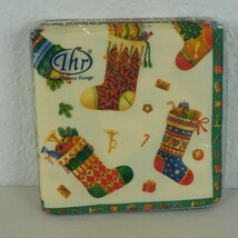 IHR Ideal Home Range Santa&#39;s Boots Decorative Christmas Cocktail Napkins 20 3Ply - £6.16 GBP