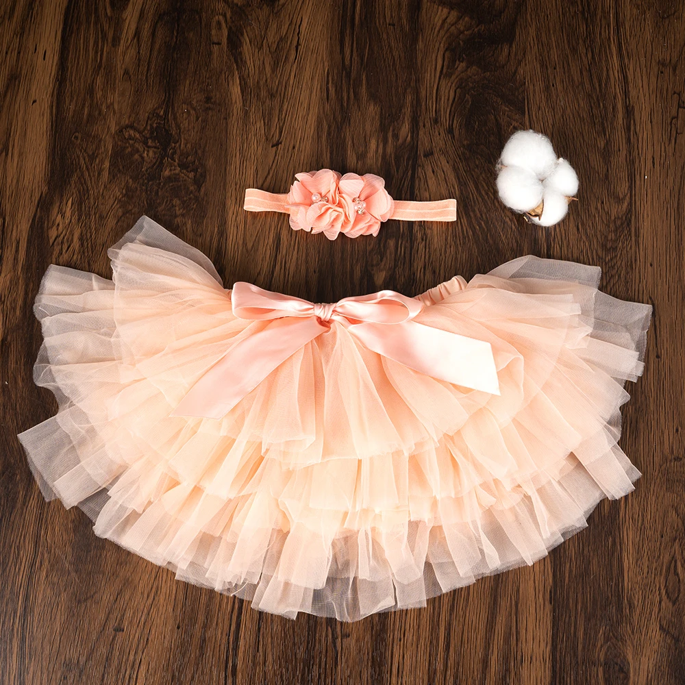 Play Baby Girls Tulle Tutu Bloomers Infant Newborn Diapers Cover 2pcs Short Skir - £23.25 GBP