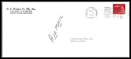 1965 US Air Mail Cover-DE Weidner Co, Great Falls, Montana to Holland, Ohio W3 - £2.32 GBP