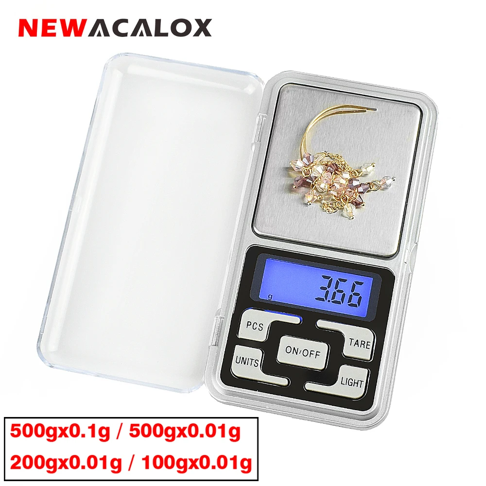 NEWACALOX 500g x 0.01g Mini Pocket Digital Scale for   Silver Jewelry Scales 0.0 - £167.59 GBP