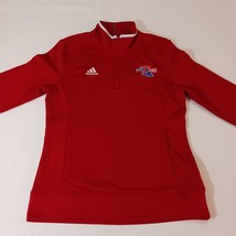 Adidas Climalite LATECH Men's Red 1/4 Zip Pullover Shirt Long Sleeve Size Medium image 10