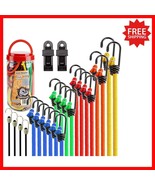 Multi-Length Bungee Cord Bundle with Tarp Clips - Versatile Gear for Out... - $446.79 MXN