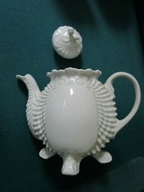 Victoria Austria Bohemian PRE1918 3 Pcs Tea Set Teapot Creamer Sugar White Gloss - £113.41 GBP