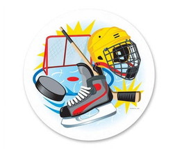 Ice Hockey Pro Edible Icing Image Cake Decoration Topper -1/4 Sheet - $266.44 MXN