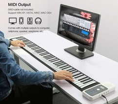 Electronic Piano Keyboard Roll Portable Flexible Fold Music Midi Decals Stickers - £7.11 GBP+