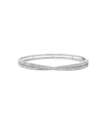 Authentic CRISLU Crossed Bangle in Platinum - Md - $398.02 CAD