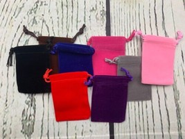 Soft Jewelry Bags Cute Flannel Luxury Velvet Drawstring Pouches 8pcs Multicolor - £9.68 GBP