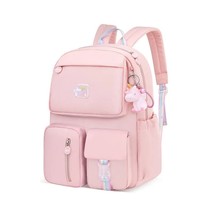 Cute School Backpack Primary Bookbag with Pendant Travel Daypack for Children Ki - £115.80 GBP