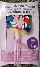 Customizable Award Ribbon Includes Numbers 4-9 Colorful Birthday Party - $4.85