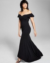 Emerald Sundae Off Shoulder Full Length Formal Party Black Dress Black Size L - £26.14 GBP