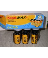 Kodak Max 400 24 exp 35mm Color Film  Expired Lot of 3 New Old Stock - $19.99