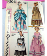Vtg Simplicity 6205 Colonial Frontier Pilgrim size 12 breast 28 costume ... - $13.55 CAD