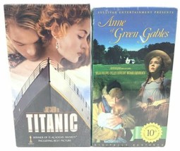 TITANIC &amp; Anne of Green Gables - 2 Tape Movie Video VHS Set Each New Vin... - £8.86 GBP