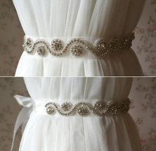 RHINESTONE Sash Belt Wedding Accessories Rhinestone Bridal Bridesmaid Sash NWT image 6