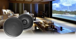 Pair Rockville HC85-16 Black 8&quot; 700 Watt In-Ceiling Home Theater Speaker... - £60.54 GBP