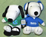 METLIFE SNOOPY LOT STUFFED ANIMAL PROMO PEANUTS SAVE OUR PLANET &amp; HEADPH... - $13.50