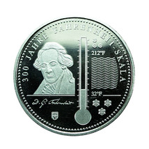 Germany Medal 2014 300 Years Fahrenheit Temperature Scale Silver 32mm 04325 - $40.49