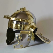 14 Century Medieval Roman Gallic Helmet 18 Gauge Brass and Steel Best Gift - £398.77 GBP