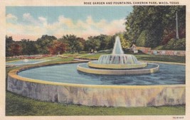 Cameron Park Rose Garden Fountains Waco Texas TX Postcard C20 - £2.35 GBP