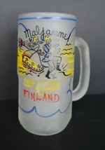 Vtg Beer Mug Frosted Glass Finland Maljamme Possibly Gay Fad Hazel Atlas  - £11.82 GBP