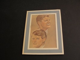 1965 John and Robert Kennedy Printed Picture Reproduction Card by Sanger. - £12.44 GBP