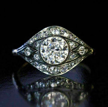 Engagement Ring 2.45Ct Round Cut White Moissanite 14k White Gold Finish ... - £119.17 GBP