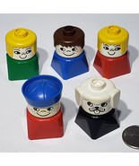 Lot of 5 Vintage Lego Duplo Mini Figures Sailor People Dog Square Base S... - £7.15 GBP